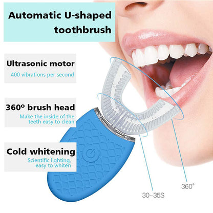 Silicone Electric Toothbrush 360° for Aldult Smart Automatic Whitening