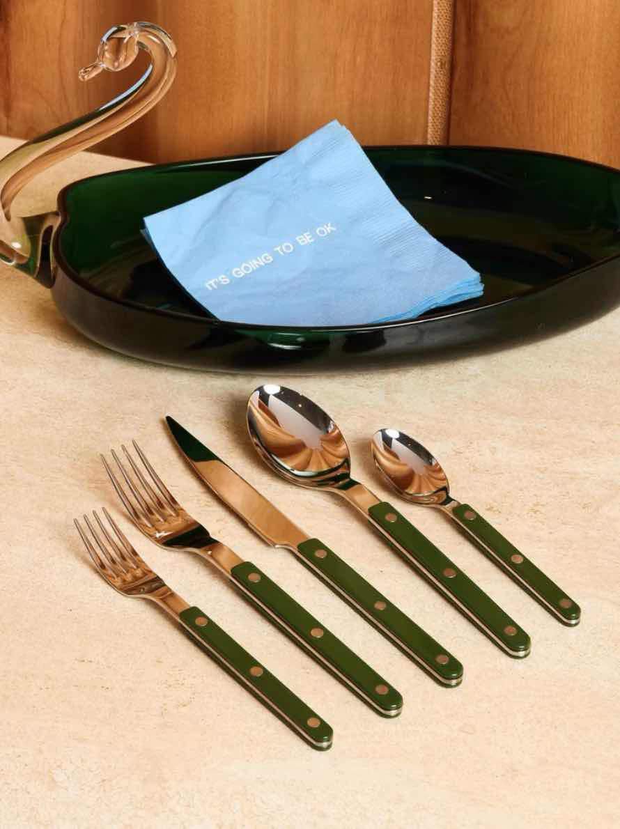 Set Of 10 Pcs French Dopamine Cutlery Flatware - Bistrot Style