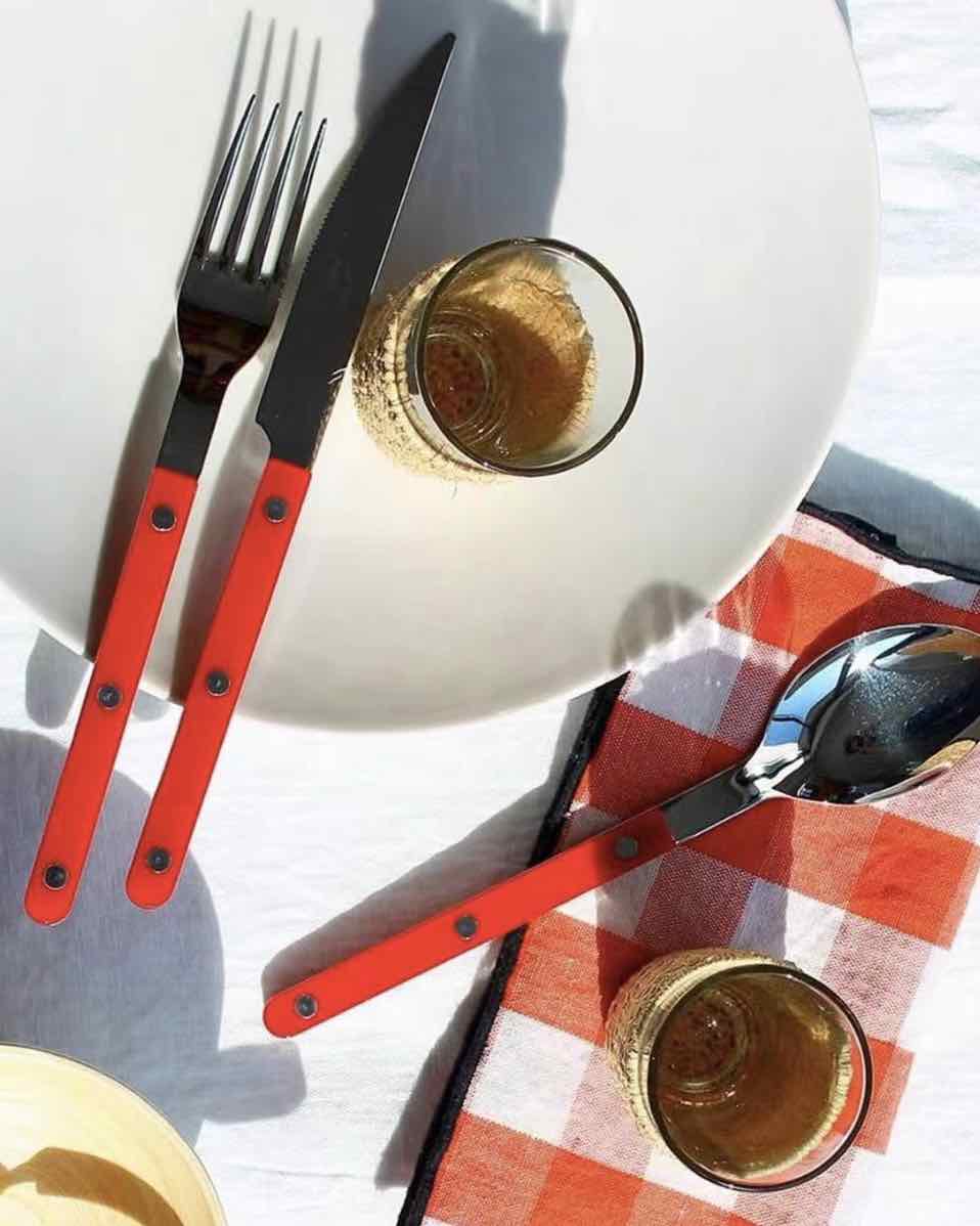 Set Of 10 Pcs French Dopamine Cutlery Flatware - Bistrot Style