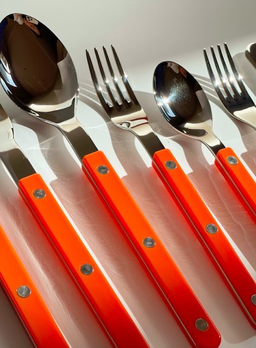 Set Of 10 Pcs French Dopamine Cutlery Flatware - Bistrot Style