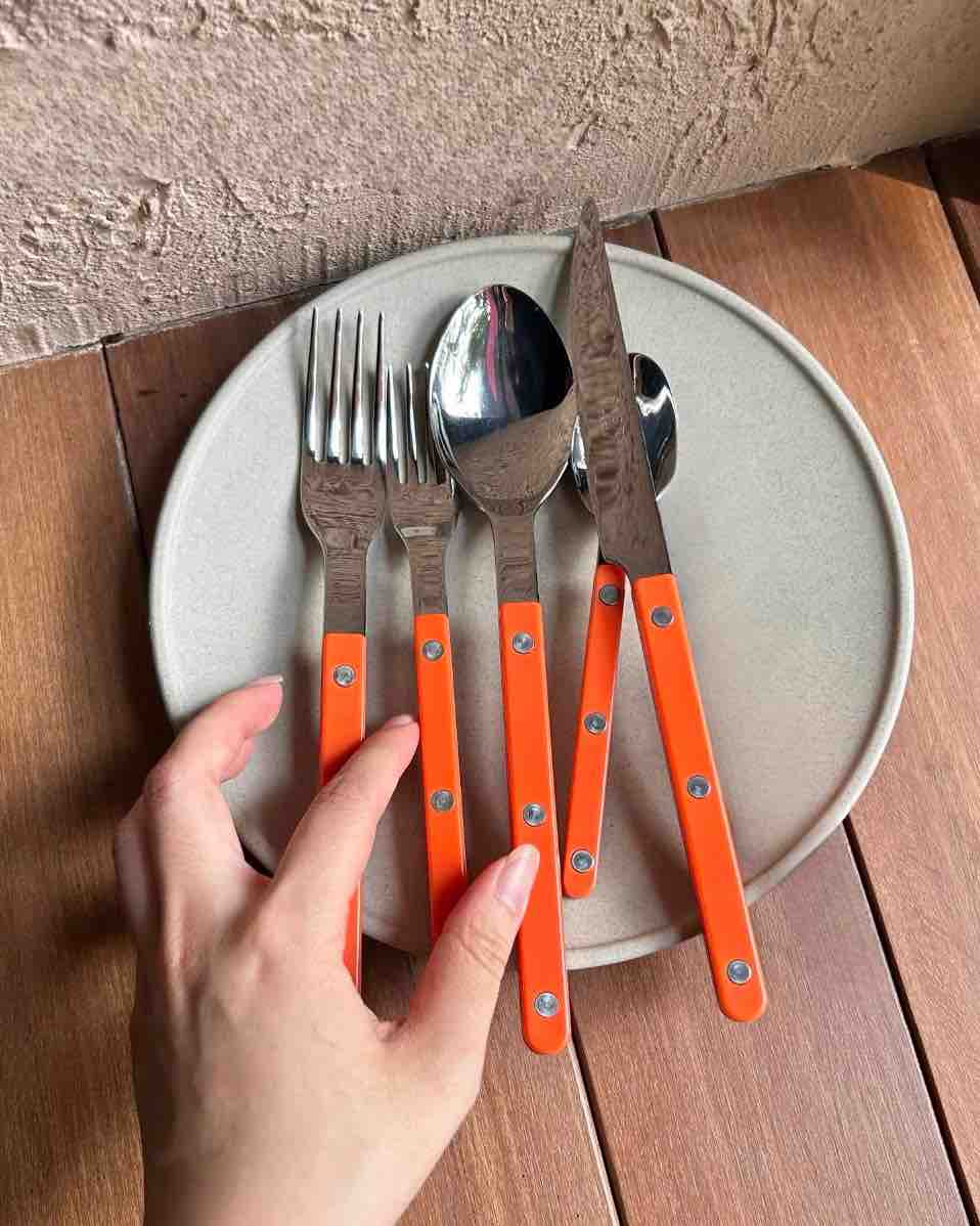 Set Of 10 Pcs French Dopamine Cutlery Flatware - Bistrot Style